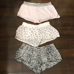Set of 3 Victoria’s Secret pajama shorts XS